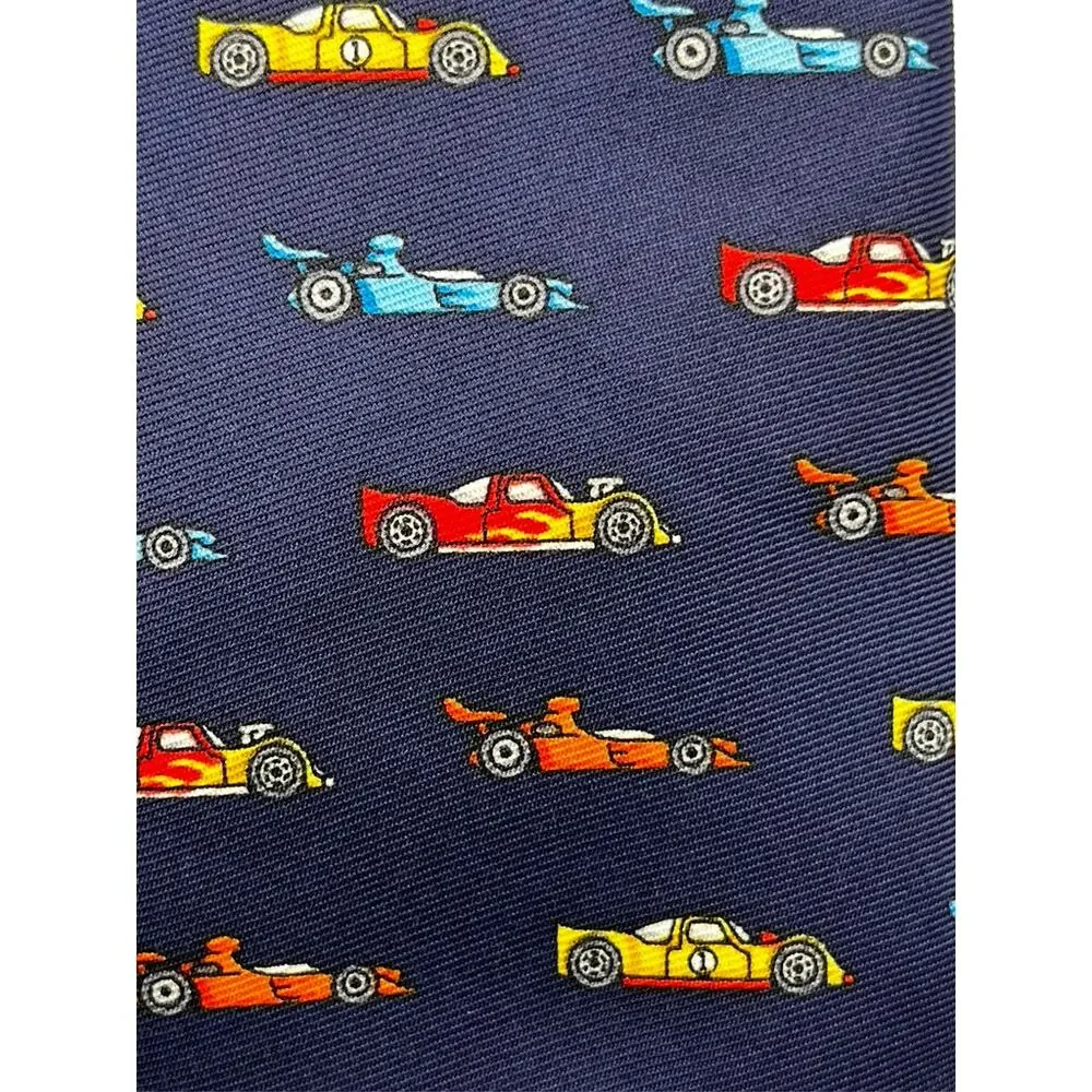 Wembley Boys Dark Blue Racecar Tie